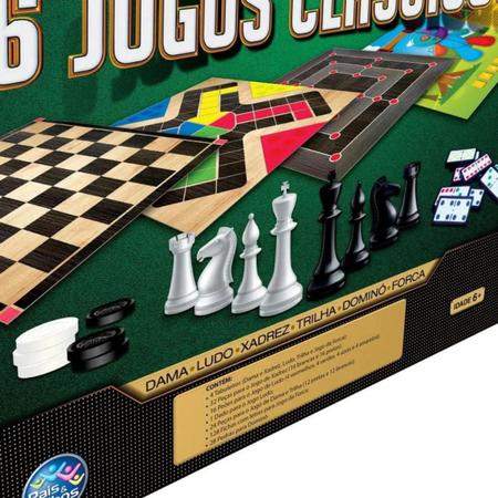 Jogo Dama e Trilha 2 em 1 Clássicos Clube do Jogo Infantil - Shop