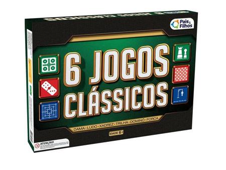 Jogo Tabuleiro 6 Em 1 Jogos Clássicos Para Meninos E Meninas