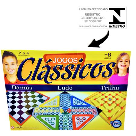 Jogos Clássicos Ludo/Damas/Trilha Brinquedos Toya - minipreco