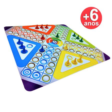 Brinquedo Ludo Dama Trilha Pais e Filhos - Papelaria Amaral