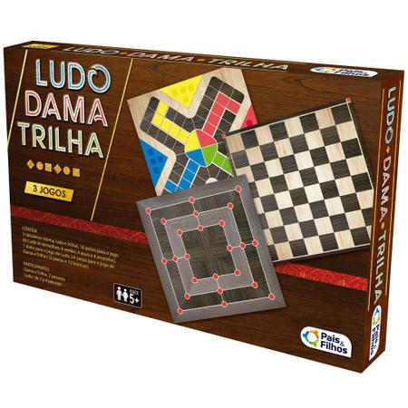 Jogo De Tabuleiro 3 Jogos Ludo Dama E Trilha Pais E Filhos Unidade - Jogo  de Dominó, Dama e Xadrez - Magazine Luiza