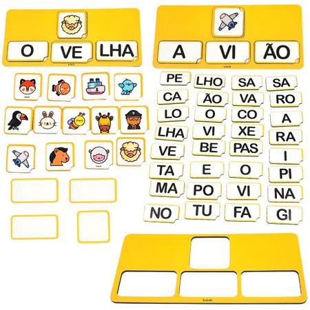 Jogos de Alfabetização Para Formar Palavras Juntando Sílabas - Babebi -  Outros Jogos - Magazine Luiza