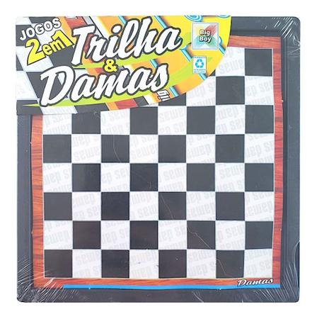 Jogos de Tabuleiro 2 em 1 C/ TRILHA E DAMA 1862 Big Boy