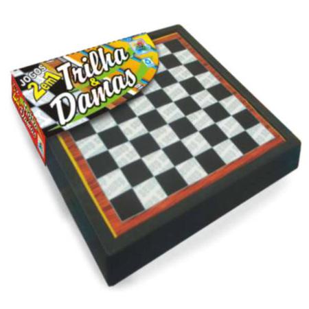 Jogos de Tabuleiro 2 em 1 C/ TRILHA E DAMA 1862 Big Boy - Jogo de