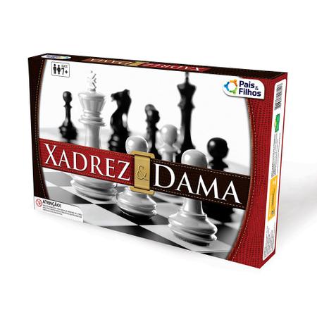 Jogos de Tabuleiro - 2 em 1 - Xadrez e Dama - Pais e Filhos - Jogo de  Dominó, Dama e Xadrez - Magazine Luiza
