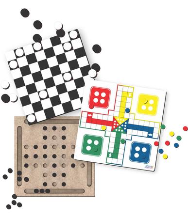 Jogo Ludo - Jogo De Tabuleiro De Madeira - Lindo! - R$ 55