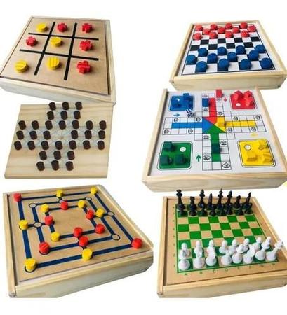 Jogo de Tabuleiro Dama & Jogo da Velha (Checkers & Tic-Tac-Toe