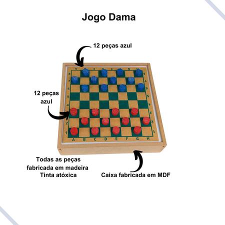 Imagem de Jogos de Tabuleiros 5 em 1 Dama Xadrez Ludo Jogo Da Velha Trilha