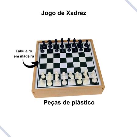 Imagem de Jogos de Tabuleiros 5 em 1 Dama Xadrez Ludo Jogo Da Velha Trilha