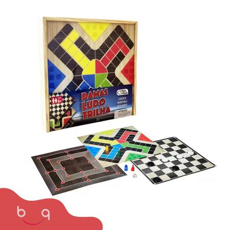 Jogo Ludo - Jogo De Tabuleiro De Madeira - Lindo! - R$ 55