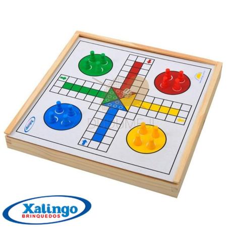 Jogo de Tabuleiro Ludo em madeira - Xalingo - Jogos de Tabuleiro - Magazine  Luiza