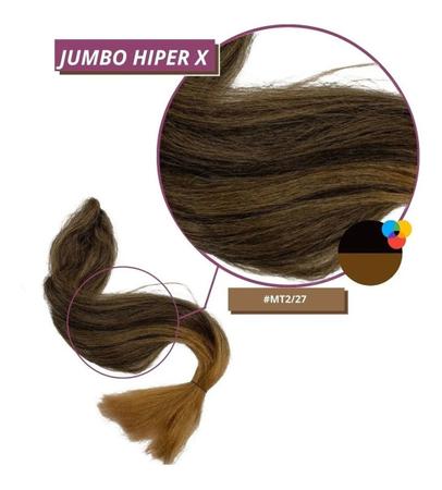 Jumbão Cabelo Jumbo Hiperx 400 Gramas Box Braids Trança Ombré MT2