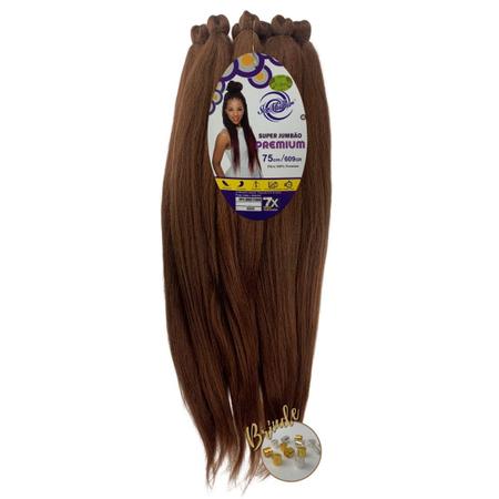 Imagem de Jumbo Premium Ser Mulher 609 g Cabelo Para Tranças Box Braids 75 cm Pontas Finas