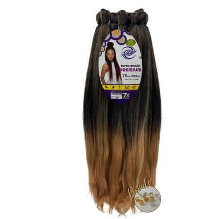 Imagem de Jumbo Premium Ser Mulher 609 g Cabelo Para Tranças Box Braids 75 cm Pontas Finas