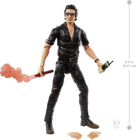 Imagem de Jurassic World Amber Collection Dr. Ian Malcolm 6-in Action Figure, Swappable Hands, Movie-Inspired Radio, Flare &amp Water Cup Accessories, Collectible Gift for 8 Years Old &amp Up