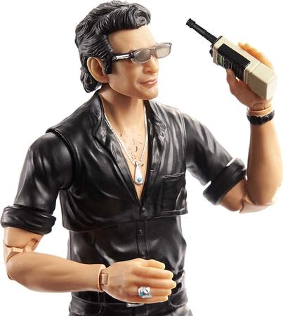 Imagem de Jurassic World Amber Collection Dr. Ian Malcolm 6-in Action Figure, Swappable Hands, Movie-Inspired Radio, Flare &amp Water Cup Accessories, Collectible Gift for 8 Years Old &amp Up