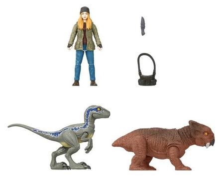 Imagem de Jurassic World Dominion Maisie & Velociraptor Beta Mattel