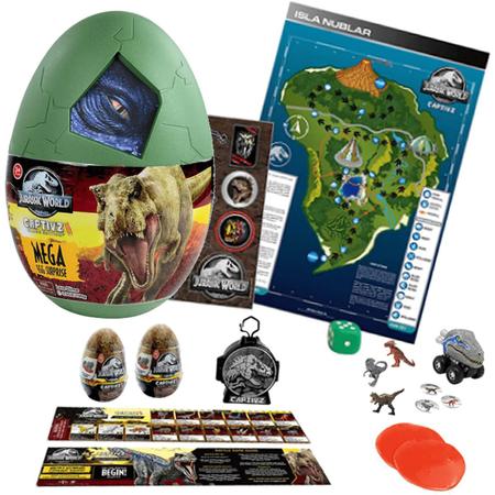 Jurassic World - Kit Jogo, Carrinho, Dinossauro - Mega Ovo - Sunny