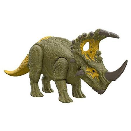 Imagem de Jurassic World Dominion Roar Strikers Sinoceratops Dinosaur Action Figure, Roaring Sound & Head Ram Attack, Physical & Digital Play, 4 Years & Up