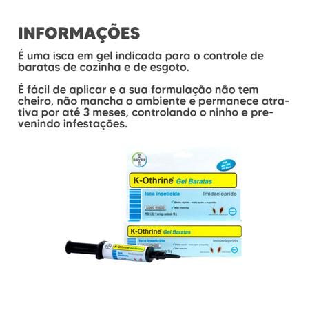 Imagem de K-Othrine Baratas Gel 10g Isca Inseticida Controle Baratas