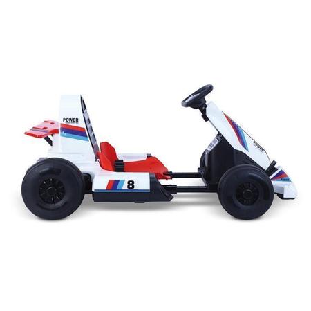 Imagem de Kart Infantil Elétrico R/C Brinquedos Bandeirante Branco 12V