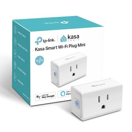 Imagem de Kasa Smart Plug Ultra Mini 15A, tomada Wi-Fi doméstica inteligente funciona com Alexa, Google Home e IFTTT, sem necessidade de hub, certificação UL, somente WiFi 2.4G, 1 pacote (EP10), branco