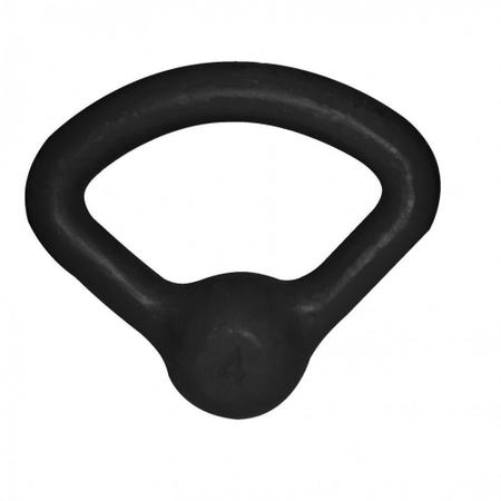 Imagem de Kettlebell 4kg Ferro Pintado Preto  Mega Peso