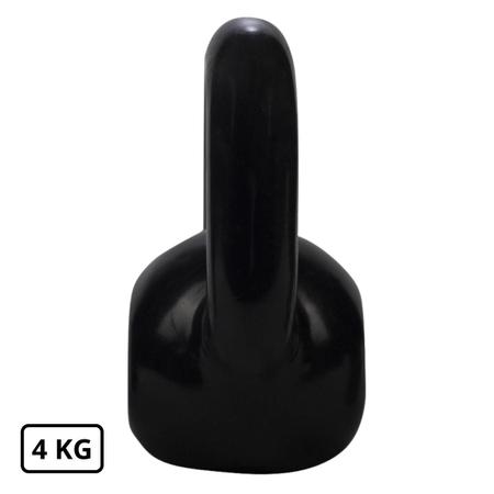 Imagem de Kettlebell de Ferro Emborrachado 4 Kg Preto