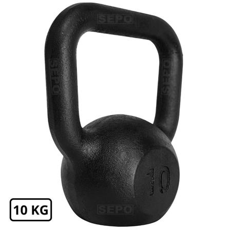 Imagem de Kettlebell de Ferro Fundido Pintado 10 Kg Preto