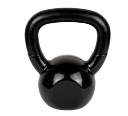 Imagem de Kettlebell Emborrachado Preto c/ Alça Pintada  4kg