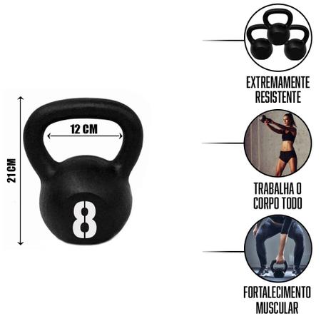 Kettlebell Pintado 12Kgs exercício funcional Treinamento Funcional - 1Fit -  Kettlebell - Magazine Luiza