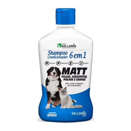 Imagem de Ki 2 Shampoo e Condicionador Pet 6x1 Anti Pulgas Carrapatos Sarna Cães Gatos