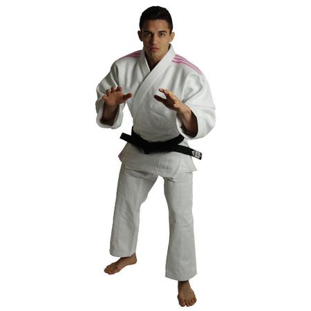 Kimono Adidas J990 Millenium Branco Listas Rosa Kimono Magazine Luiza