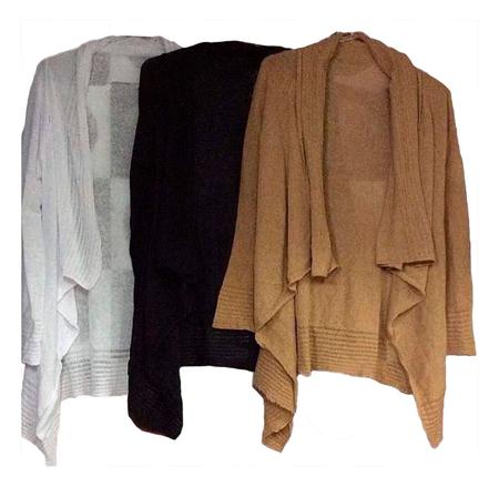 Imagem de Kimono Feminino Casaco Tricot Cardigan Básico