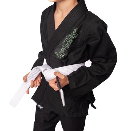 Imagem de Kimono Jiu Jitsu Infantil Sarja Preto