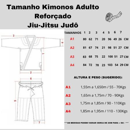 Imagem de Kimono Jiu-Jitsu Judô Reforçado Adulto 1 Fit