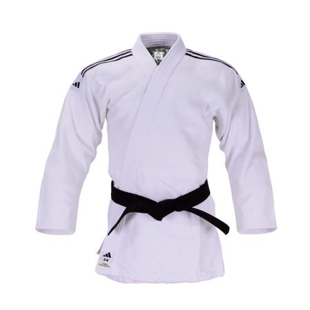 Imagem de Kimono Judo adidas Quest J690 Branco com Faixas em Preto