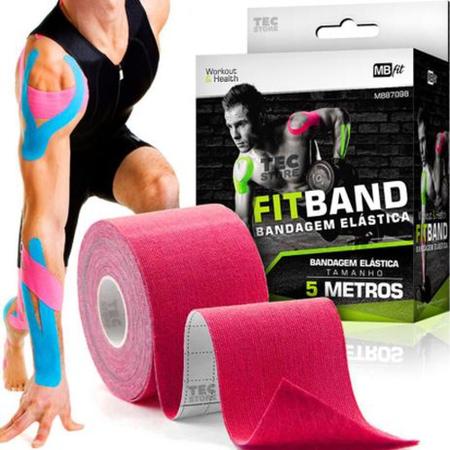 Imagem de Kinesio Tape Fita Bandagem Elástica Adesiva 5 Metros - MBFit