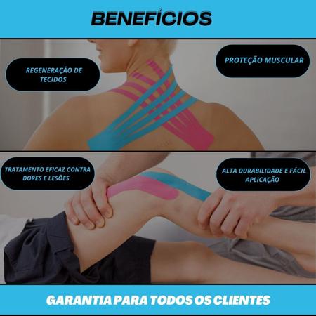 Kinesio Taping Fita Adesiva Bandagem Fisioterapia Suporte Muscular Alivio  de Dores - SKY - Bandagem - Magazine Luiza