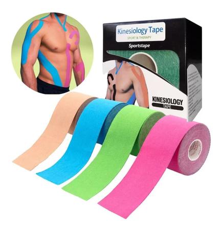 Kinesio Taping Fita Adesiva Fisioterapia Muscular Bandagem - Kinesiology  Tape - Bandagem - Magazine Luiza