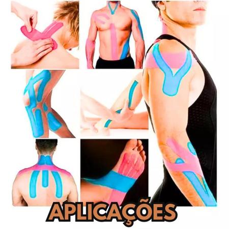 Kinesio Taping Rolo com 5 metros Goldlife Azul Imagem de Kinesio Taping Rolo com 5 metros Goldlife Azul