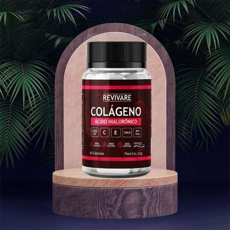 Imagem de Kir 2x Colageno Verisol com  Acido Hialuronico + Biotina + COQ10 60caps Pele Cabelos Unhas Vitalidade Beleza Revivare