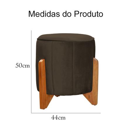 Imagem de Kit 01 Poltrona Melinda Balanço e 01 Puff Jade Luxo Veludo Cores - DS Estofados