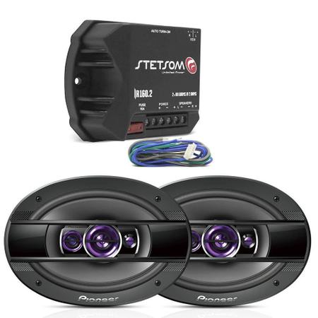 Imagem de Kit 02 Auto Falantes Pioneer 6x9 200w/100Rms 69 + Módulo Stetsom