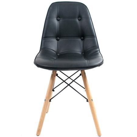 Imagem de Kit 02 Cadeiras Decorativas Eiffel Charles Eames DSW Botonê E01 Preto - Lyam Decor