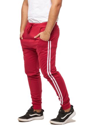 Calça moletom 2024 masculina vermelha