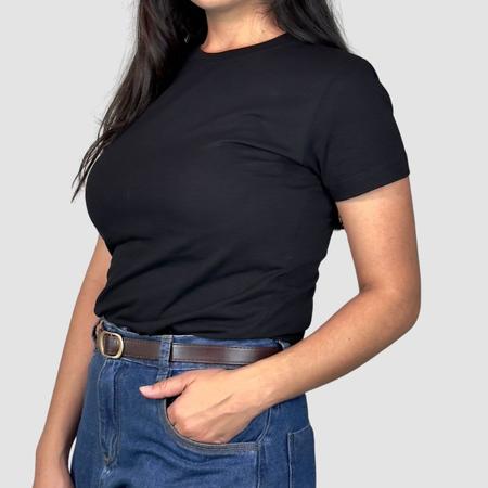 Imagem de Kit 02 Camisetas Blusinhas Tshirt Feminina 100% Algodão Gola Redonda Fafenix Confortáveis 