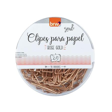 Imagem de Kit 02 Clipes para Papel 2/0  Dourado e Rose Gold BRW