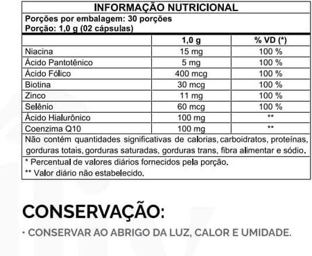 Imagem de Kit 02 Colágeno Hidrolisado + Ácido Hialurônico + Coenzima Q10 + Biotina 60 Cáps 500mg