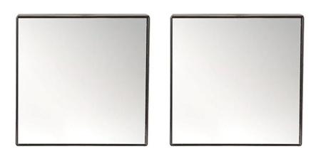 Imagem de Kit 02 Espelhos Quadrado 14 Cm Para Box Com Ventosa Makeup